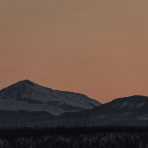 Mountain Silhouette at Sunset