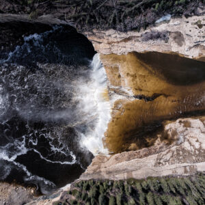 Aerial View of Waterfall Edge